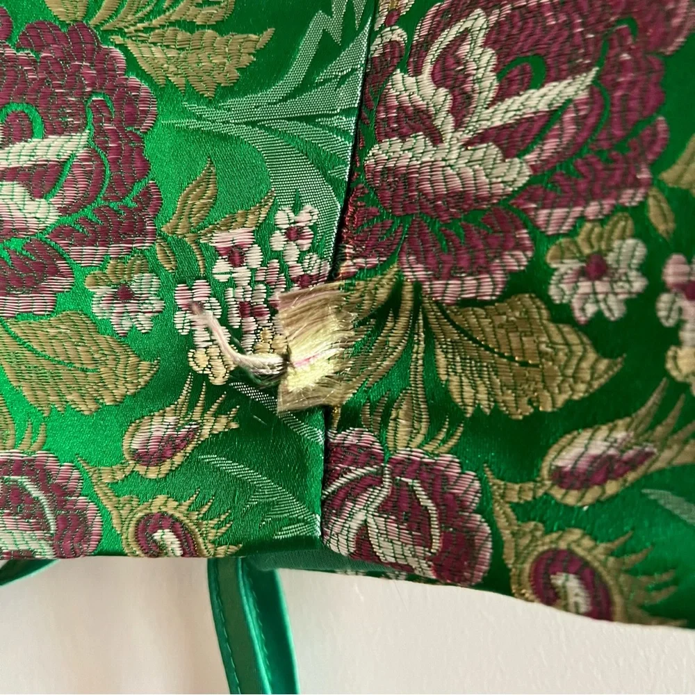 Sweetly Chic Green Floral Jacquard Two-Piece Mini Dress - Picture 11 of 14